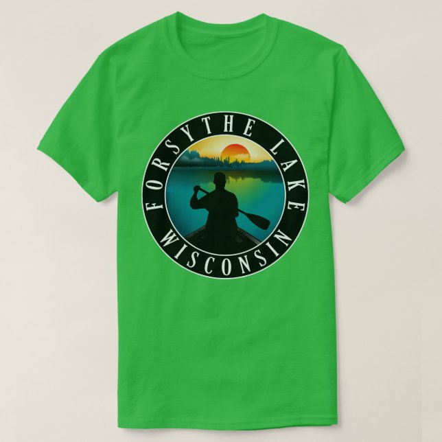 Forsythe Lake Wisconsin Canoeing T-Shirt (Design vorne)