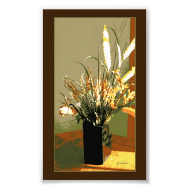 Forsythia Blume Bouquet Foto Print (Vorne)