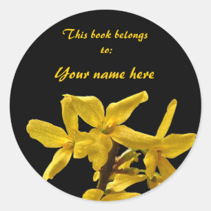 Forsythia Buchzeichen Sticker