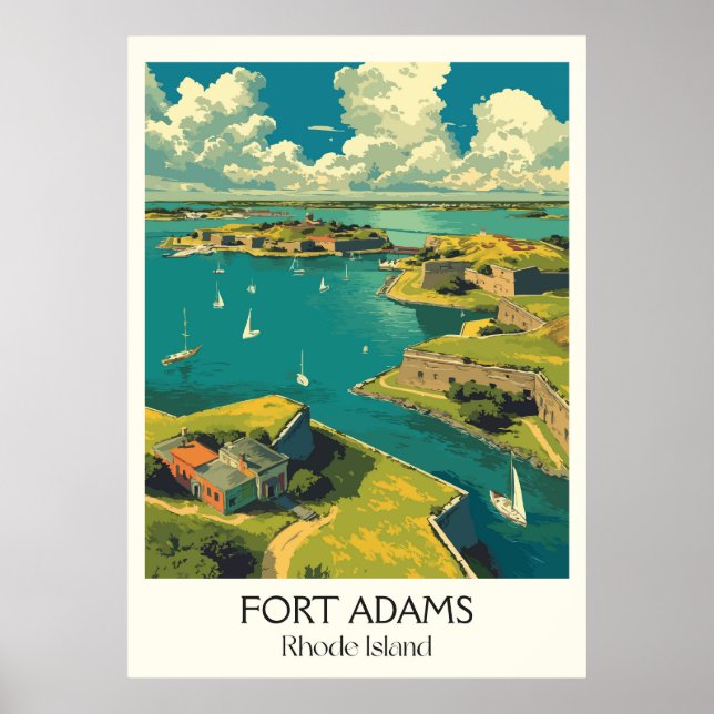 Fort Adams Rhode Island Hafen Poster (Vorne)