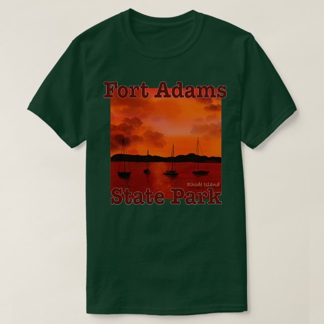Fort Adams Staat Park Rhode Island T-Shirt (Design vorne)