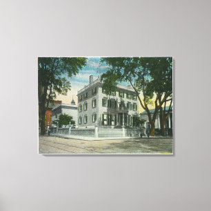 Fort-Allen-Park-Ansicht von Casco Bucht Leinwanddruck