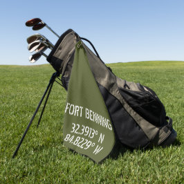 Fort Benning Latitude Longitude Golfhandtuch