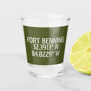 Fort Benning Latitude Longitude Schnapsglas