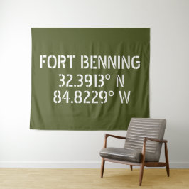 Fort Benning Latitude Longitude Wandteppich