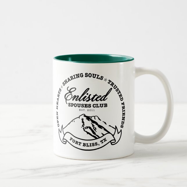 Fort Bliss trug Gatte-Verein ein Zweifarbige Tasse (Rechts)
