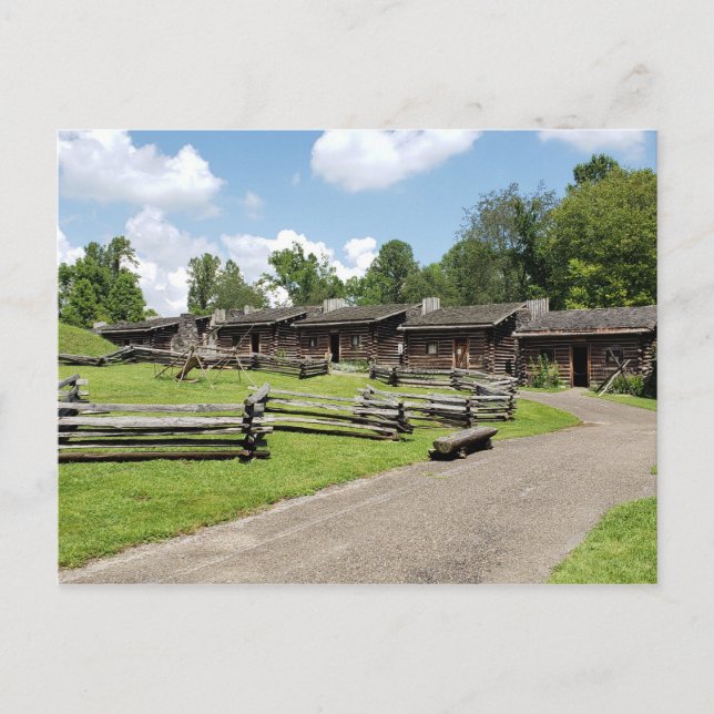Fort Boonesborough aus dem 18. Jahrhundert in Kent Postkarte (Vorderseite)