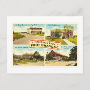 Fort Bragg # 2 North Carolina NC Vintag Souvenir- Postkarte