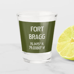 Fort Bragg Latitude Länge Schnapsglas