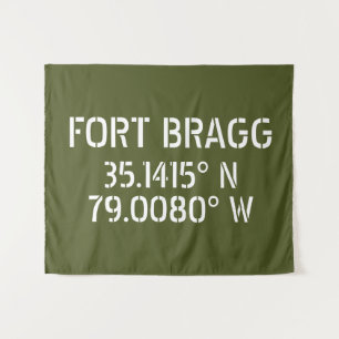 Fort Bragg Latitude Länge Wandteppich