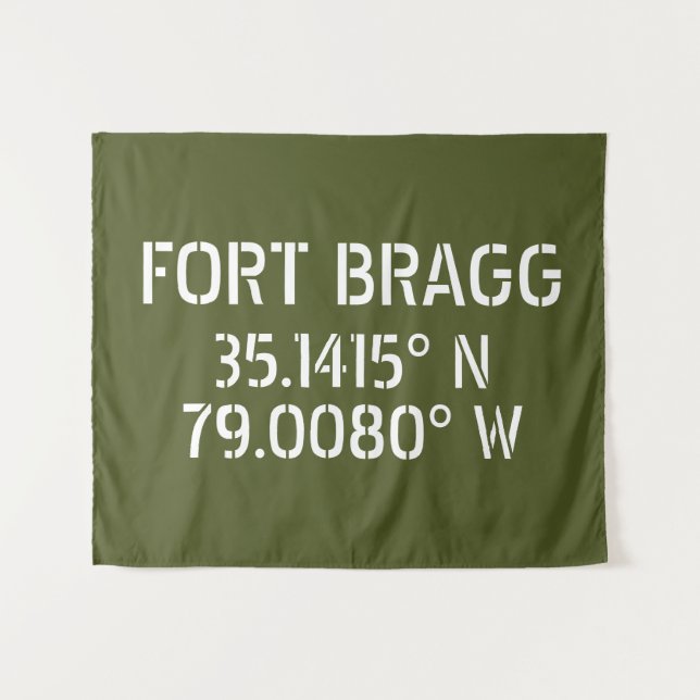 Fort Bragg Latitude Länge Wandteppich (Vorderseite (Horizontal))