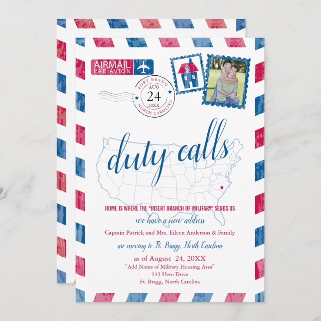 Fort Bragg, NC Militärische Ankündigung (Vorne/Hinten)