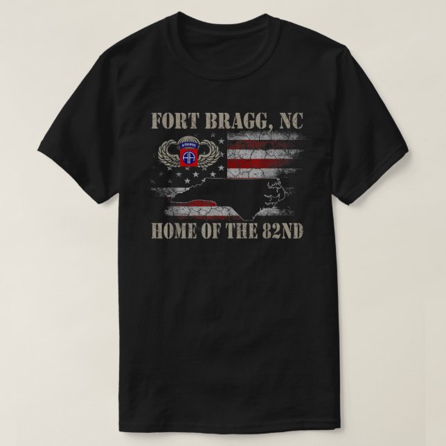 Fort Bragg NC Zuhause des 82. Im Flugzeug Hemdes,  T-Shirt (Design vorne)