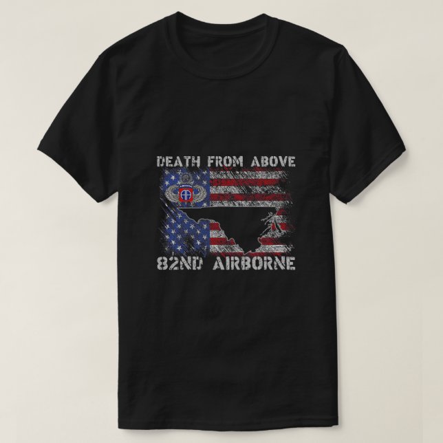 Fort Bragg NC Zuhause des 82. Im Flugzeug T-Shirt  (Design vorne)