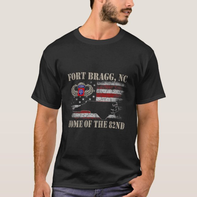 Fort Bragg NC Zuhause des 82. Im Flugzeug Tshirt3. T-Shirt (Vorderseite)