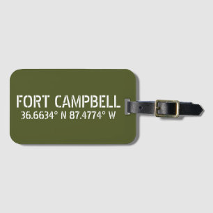 Fort Campbell Längen- und Breitengrad Gepäckanhänger