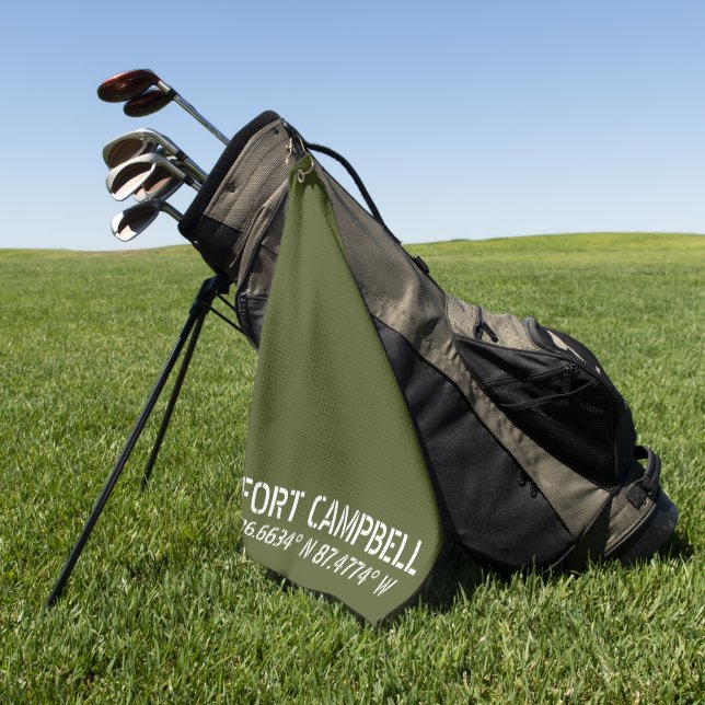 Fort Campbell Latitude Länge Golfhandtuch (Gras)