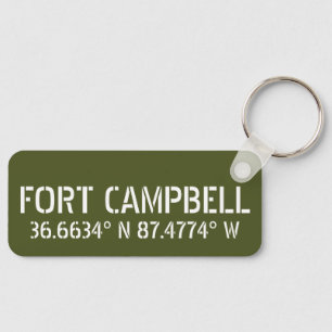Fort Campbell Latitude Länge Schlüsselanhänger