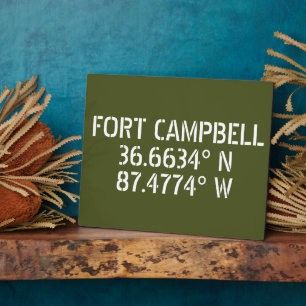 Fort Campbell Latitude Longitude Tabletop Fotoplatte