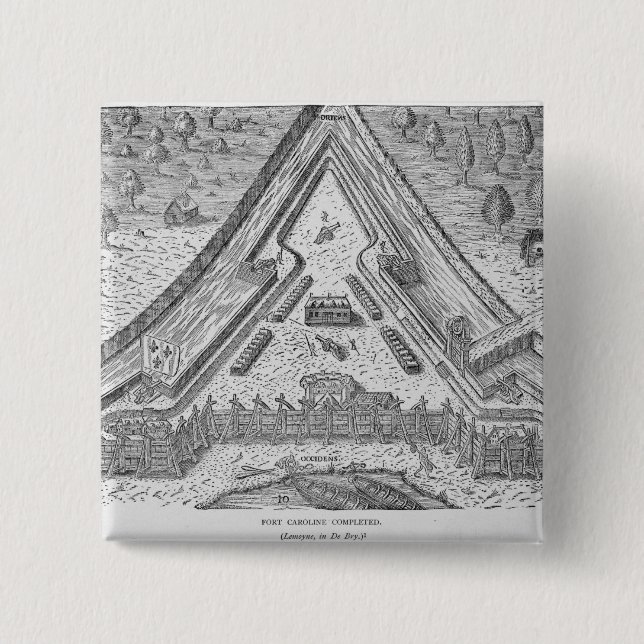 Fort Caroline abgeschlossen Button (Vorderseite)