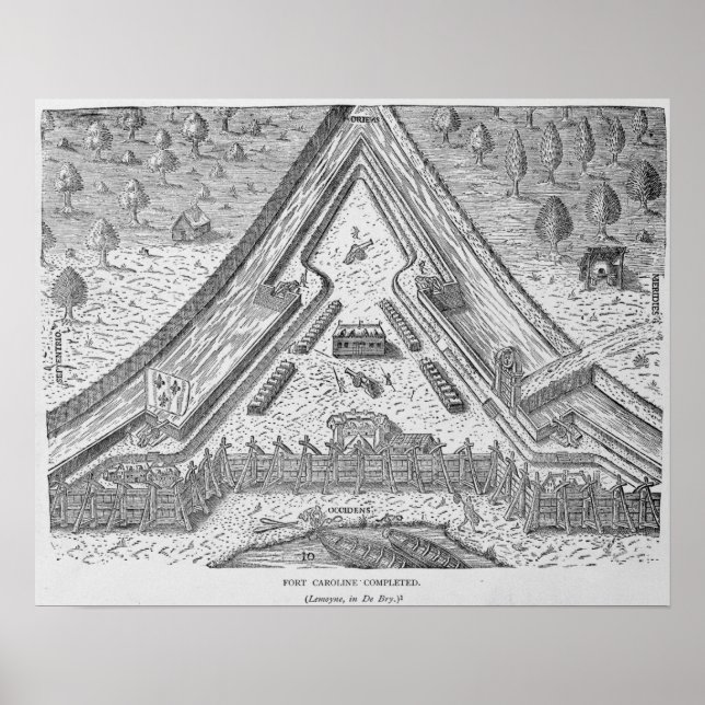 Fort Caroline abgeschlossen Poster (Vorne)