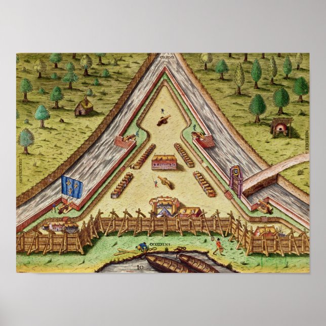 Fort Caroline von "Brevis Narratio" Poster (Vorne)