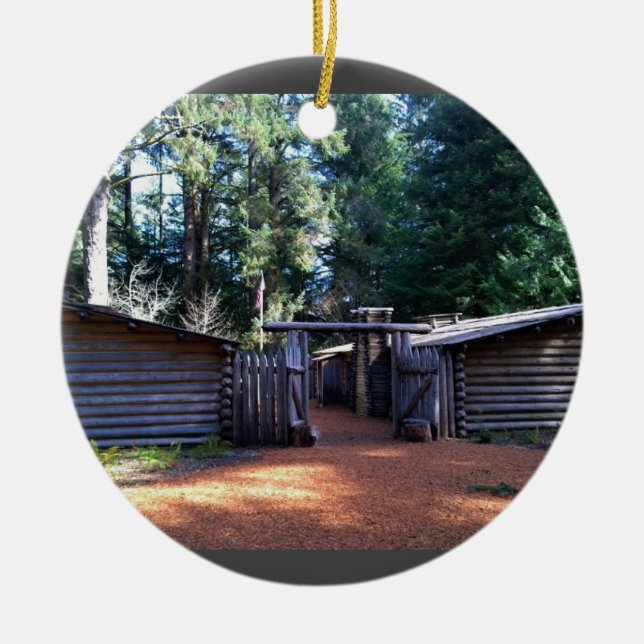 Fort Clatsop, Astoria, Oregon Keramik Ornament (Vorne)