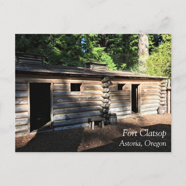Fort Clatsop, Astoria, Oregon Postkarte (Vorderseite)