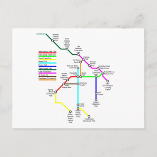 Fort Collins Bike Map Postcard Postkarte