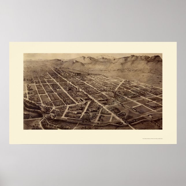 Fort Collins, CO Panorama Karte - 1899 Poster (Vorne)