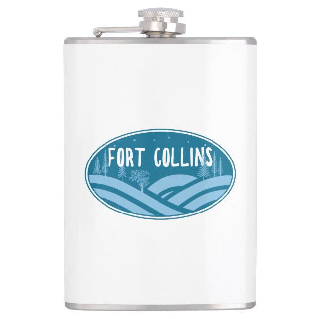 Fort Collins Colorado Außenbereich Flachmann (Vorderseite)