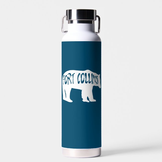 Fort Collins Colorado Bear Trinkflasche (Vorne)
