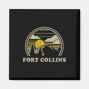 Fort Collins Colorado Co T-Shirt Vintage Wandern M Magnet