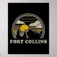 Fort Collins Colorado Co T-Shirt Vintage Wandern M