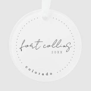 Fort Collins, Colorado CO Travel Vereinte Staaten Ornament