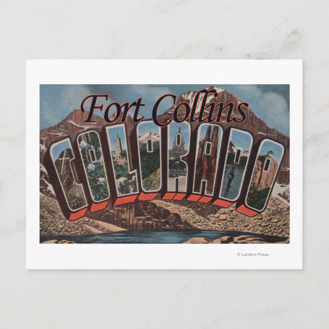 Fort Collins, Colorado - Große Briefszenen Postkarte (Vorderseite)