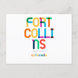 Fort Collins Colorado Mid Century, Pop Art, Postkarte