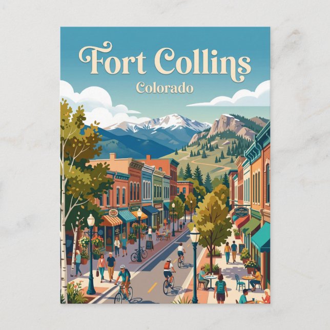 Fort Collins Colorado Postkarte (Vorderseite)