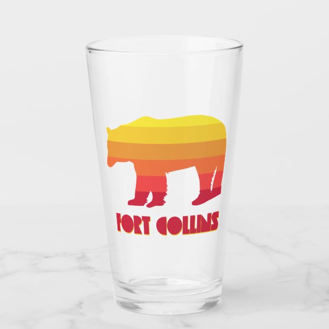 Fort Collins Colorado Rainbow Bear Glas (Vorderseite)