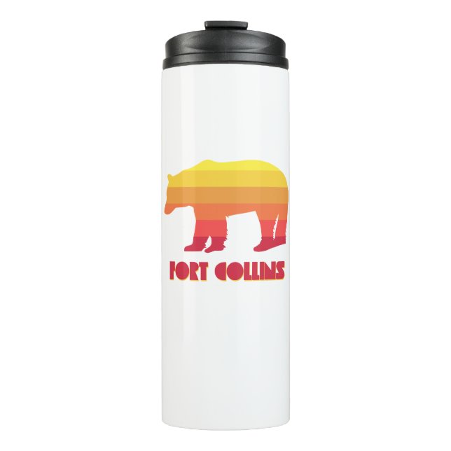 Fort Collins Colorado Rainbow Bear Thermosbecher (Vorderseite)