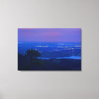 Fort Collins vom Horsetooth Mountain in Dusk