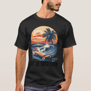 Fort De Soto Park Beach Florida Skateboard Skatebo T-Shirt