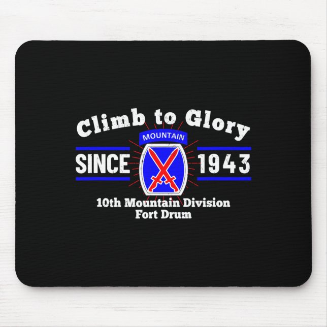 Fort Drum New York Ny 10th Mountain Di Veter  Mousepad (Vorne)