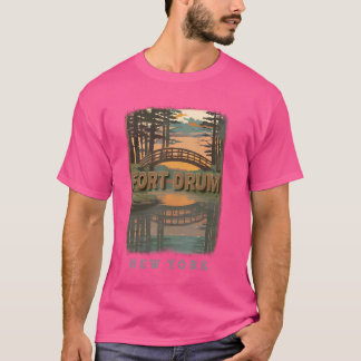Fort Drum New York NY Tranquil Waters SD678 T-Shirt