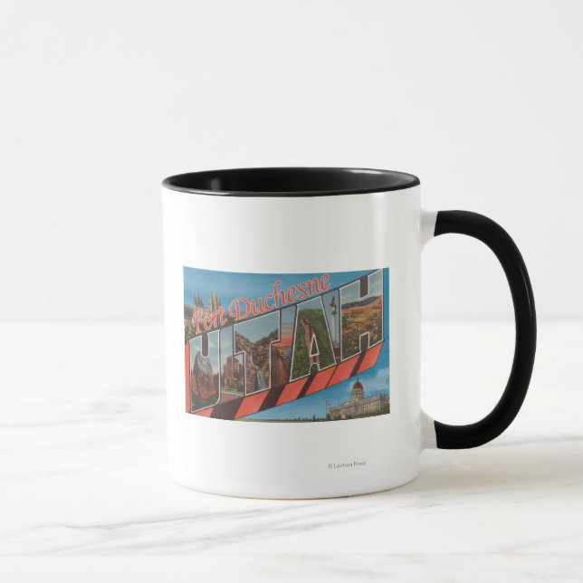 Fort Duchesen, Utah - Große Letter Scenes Tasse (Rechts)