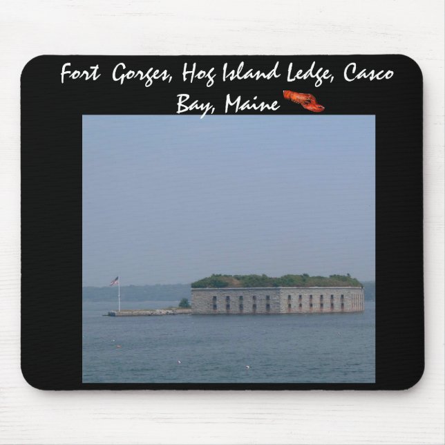 Fort Gorges, Hog Island Ledge, Casco Bay, Maine Mousepad (Vorne)