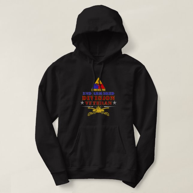 Fort Hood Texas TX 2. Armored Division Veteranen Hoodie (Design vorne)