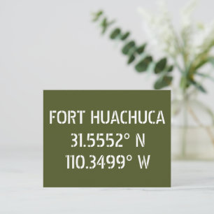 Fort Huachuca Latitude Länge Postcard Postkarte