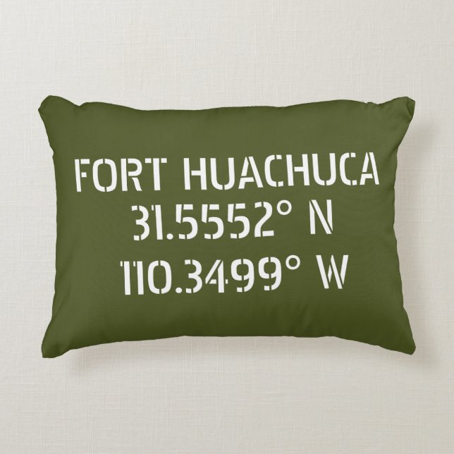 Fort Huachuca Latitude Longitude Dekokissen (Vorderseite)
