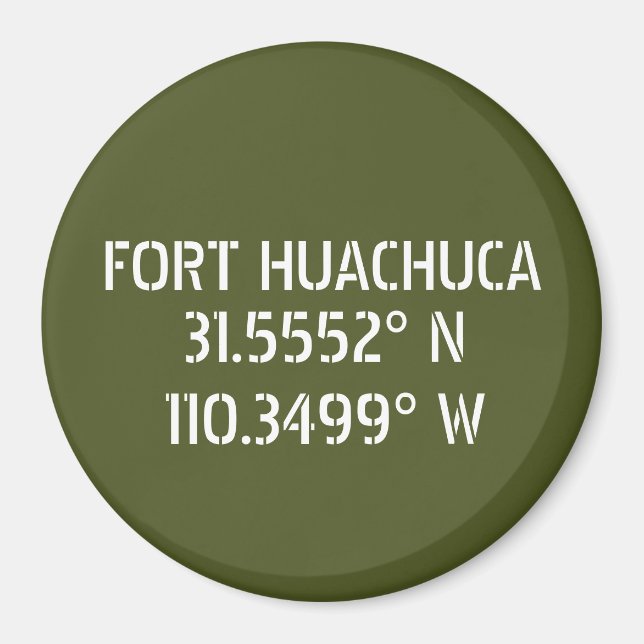 Fort Huachuca Latitude Longitude Magnet (Vorne)